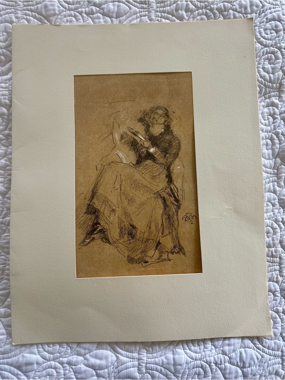Vintage James Whistler Reproduction “Maude Reading” Lithograph From 1960’s